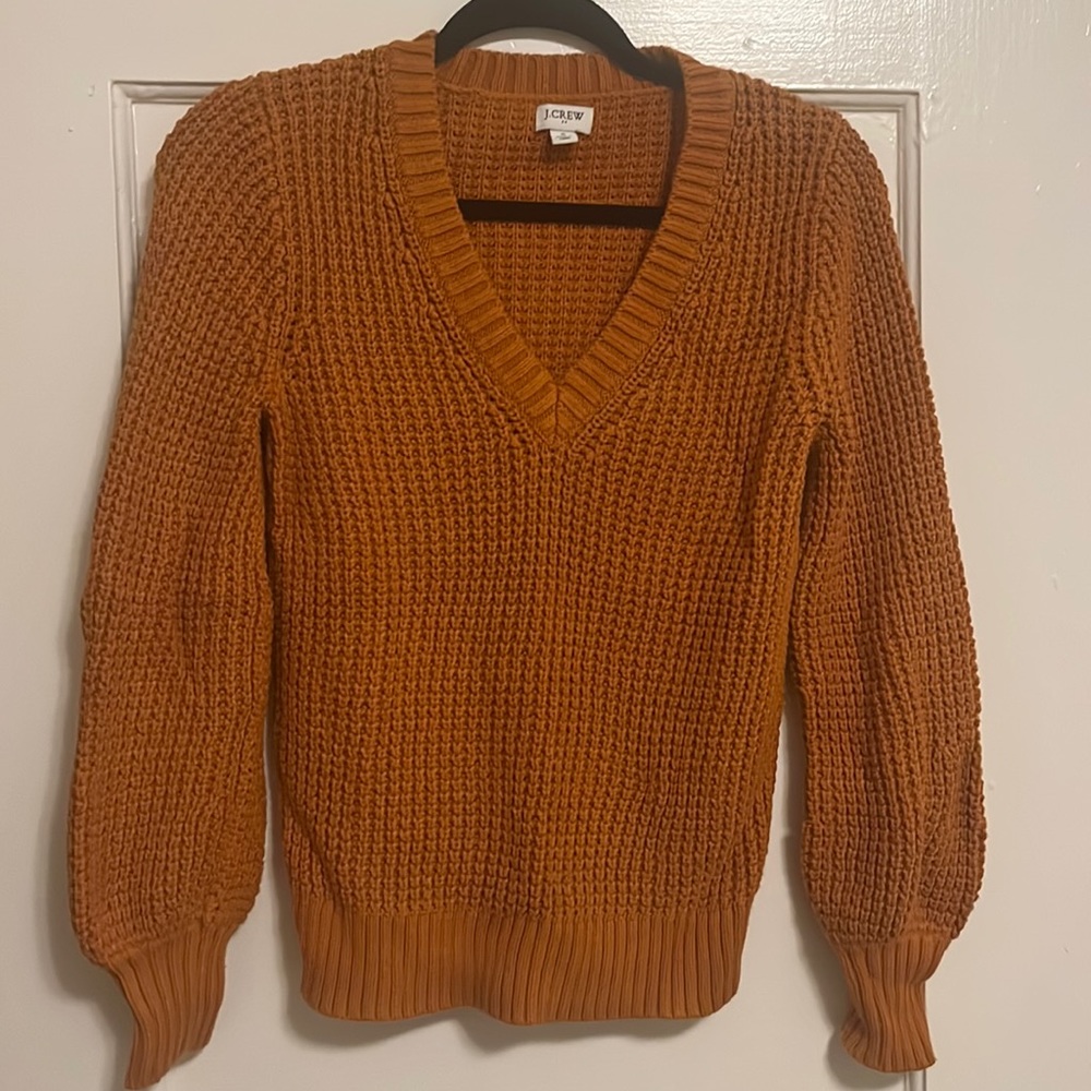 J. Crew knitted sweater burnt orange size small